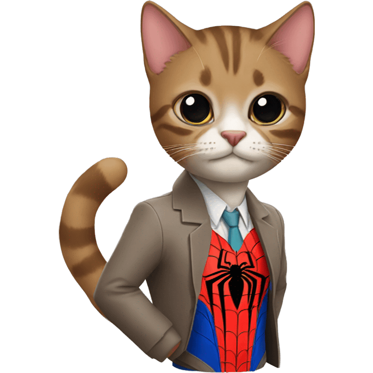 Gato con traje de Spiderman  emoji