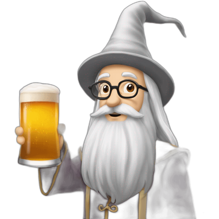 Dumbledore en train de boire une bière emoji