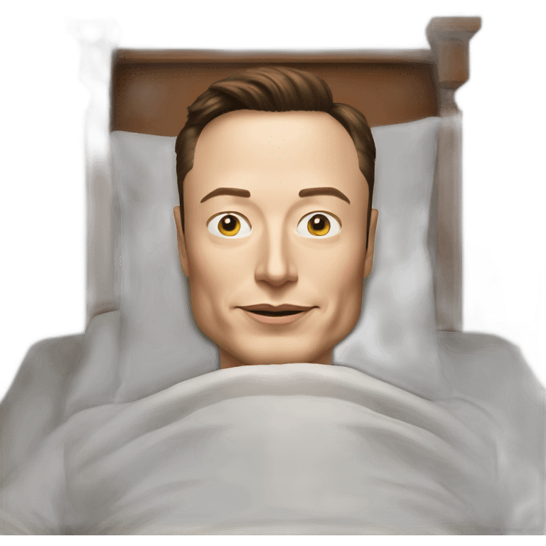 Elon Musk au lit emoji