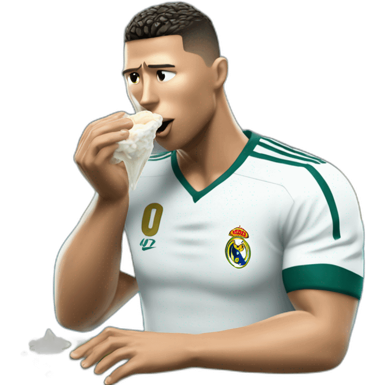 Ronaldo qui mange une glace  emoji