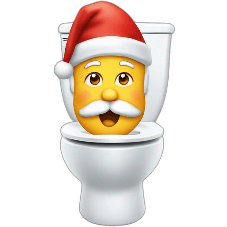 santa claus on toilet seat emoji