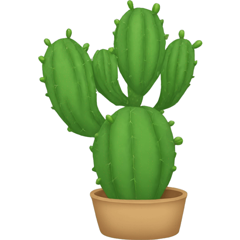 round Nopal without pot emoji