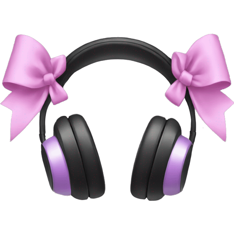 Headphones with bows emoji