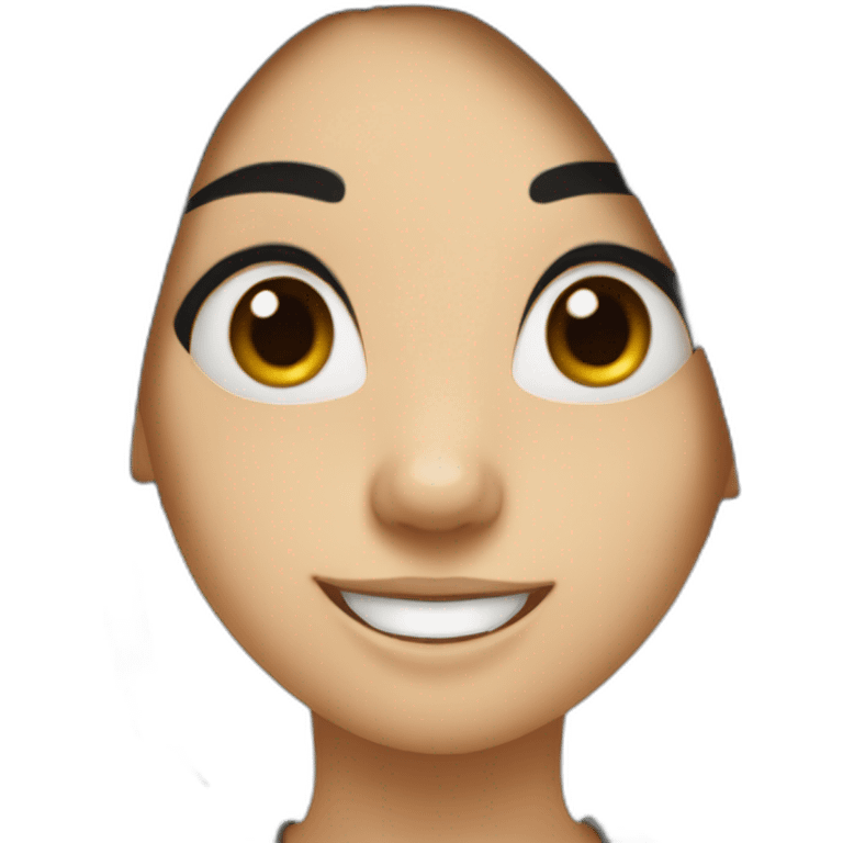 A mosquito with girl face in black hair and smiling wearing glaces emoji