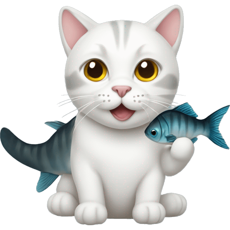 cat with fish emoji