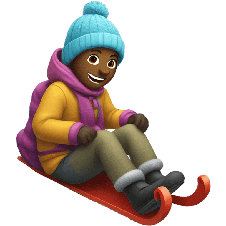 winter sliding emoji