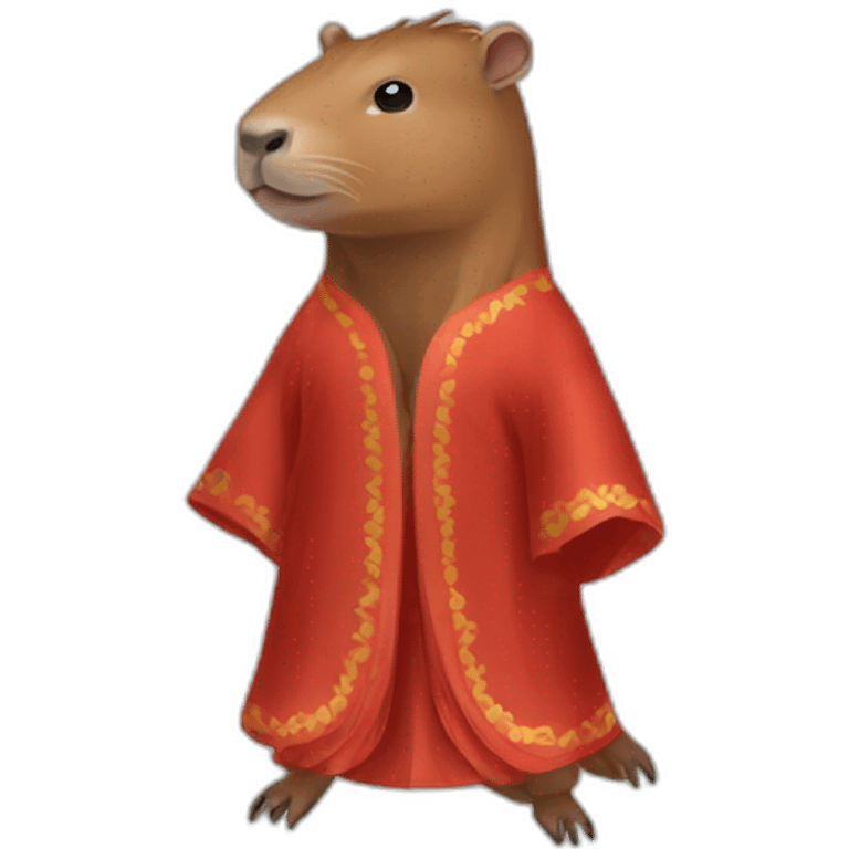 Capibara robe flamenco emoji