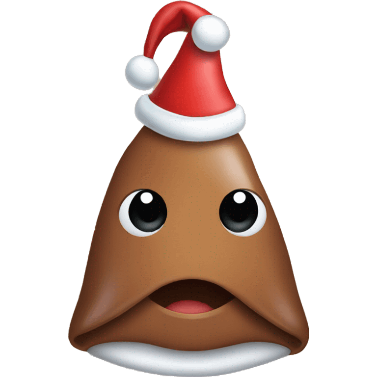 a human liver wearing christmas hat emoji