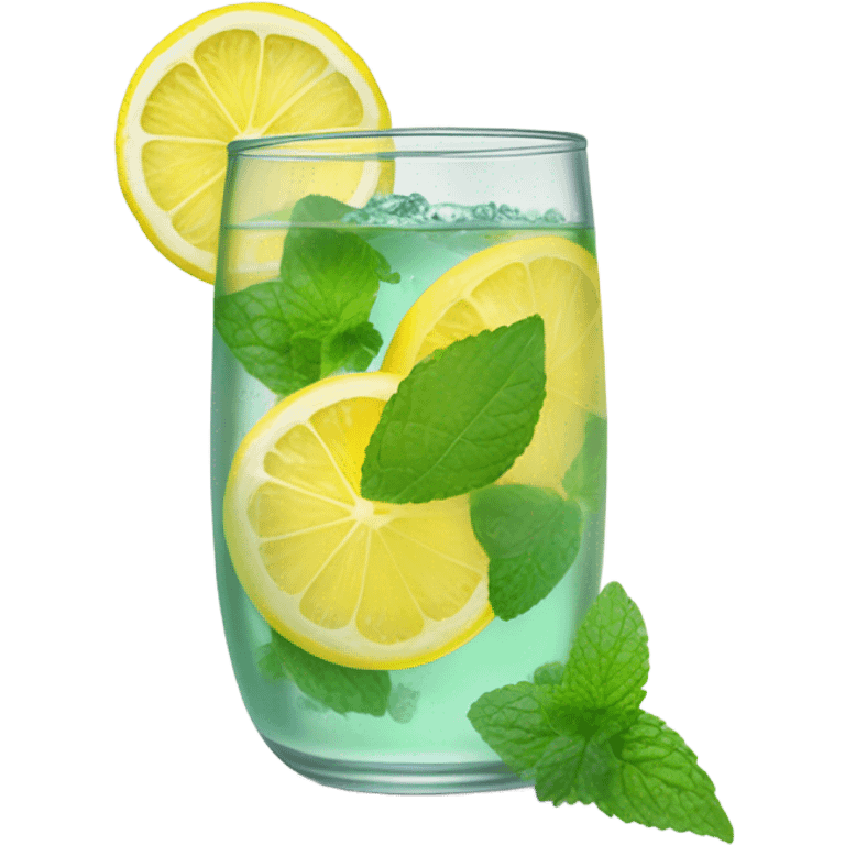 Lemon and mint juice emoji