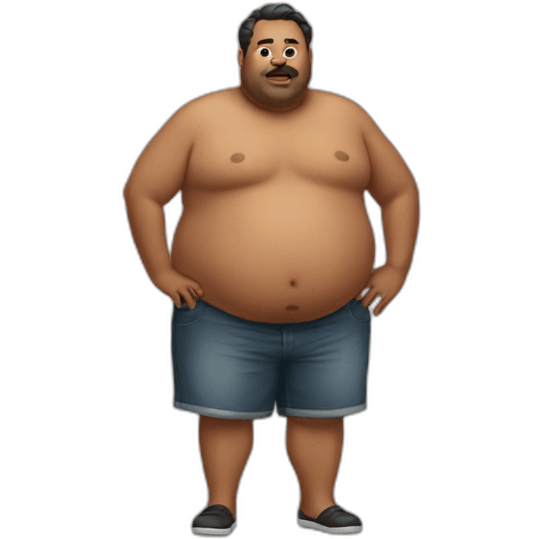 Fat men sanitary emoji