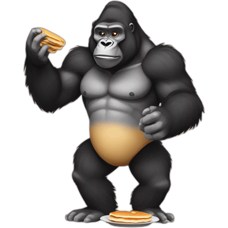 gorilla with pancakes emoji