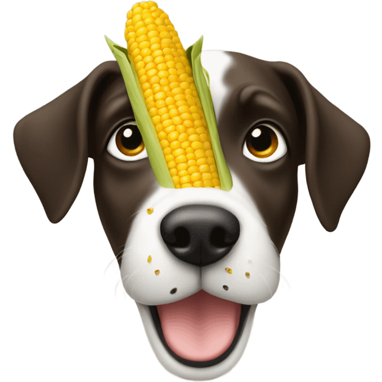 Dog eating corn  emoji