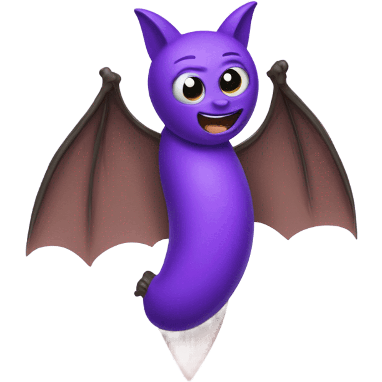 purple bat wearing number 7 emoji