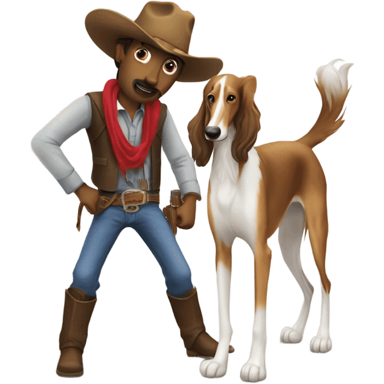 silken windhound with a cowboy emoji