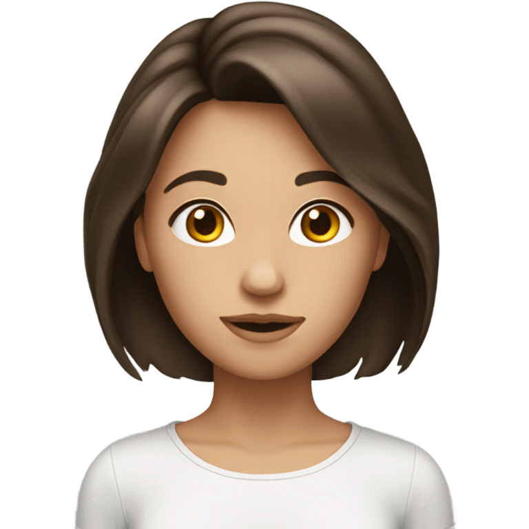 Brunette geglättete Haare emoji