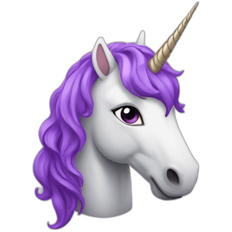 Purple unicorn emoji