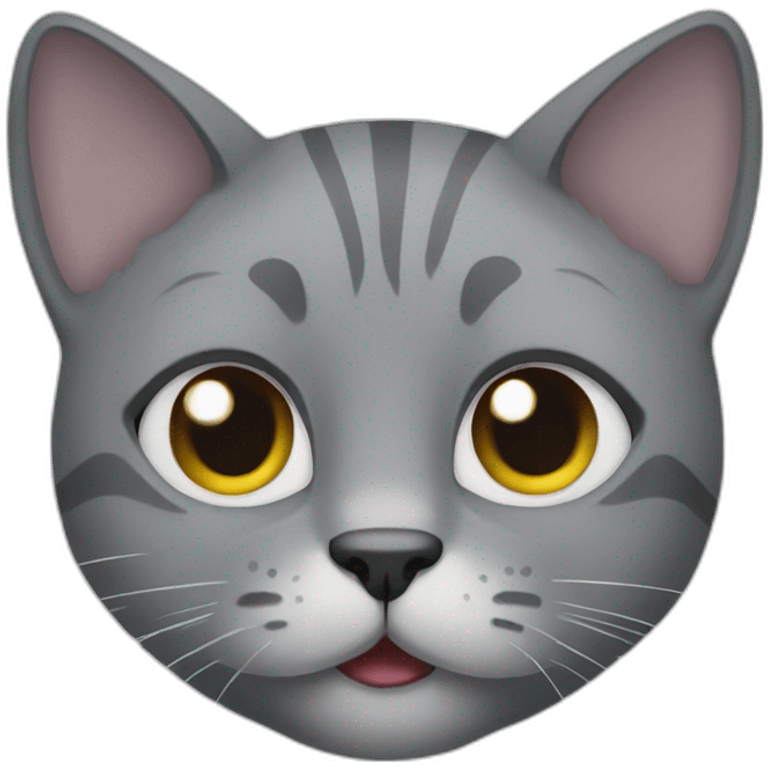 Grey cat emoji