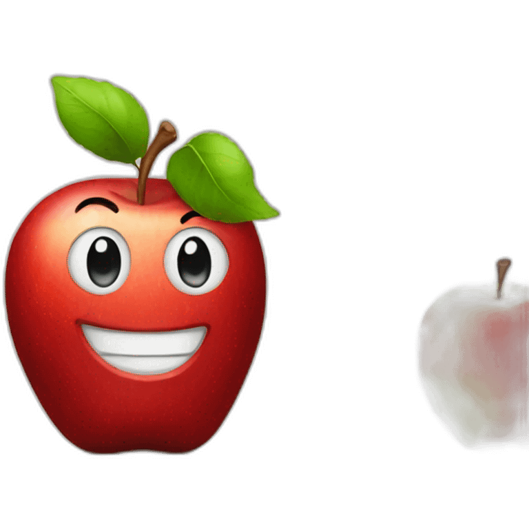 smiling red apple working as a trader emoji