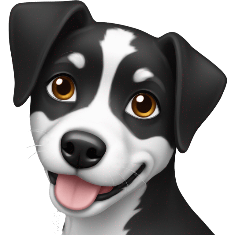 Female dog black and white emoji