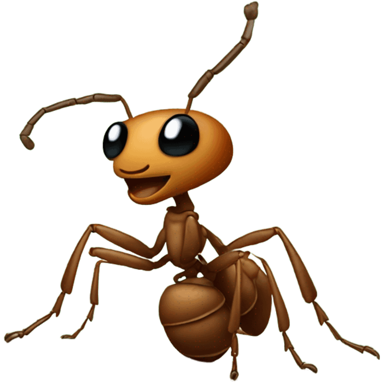 an ant holds a branch in its paws emoji