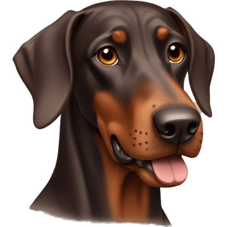 Brown Doberman emoji