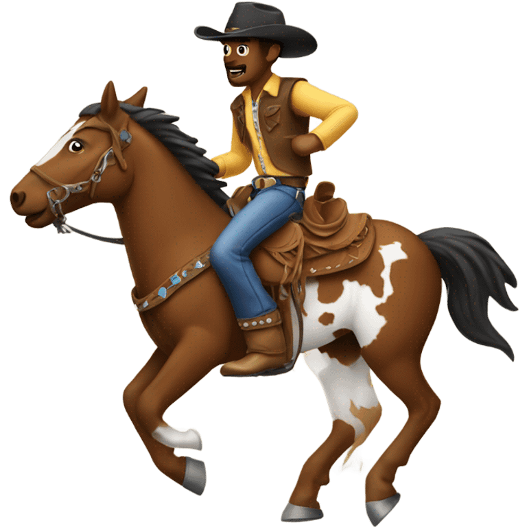 Cowboy on a bronco  emoji