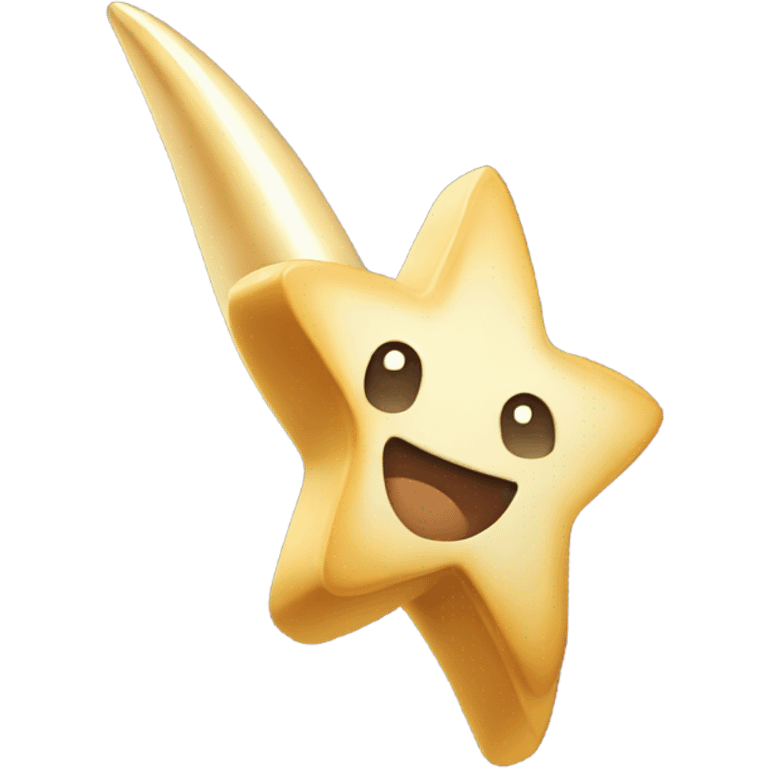 Beige shooting star emoji