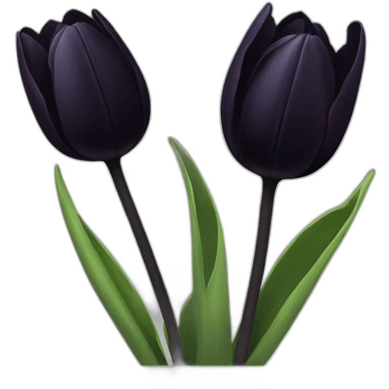 Black Tulip emoji