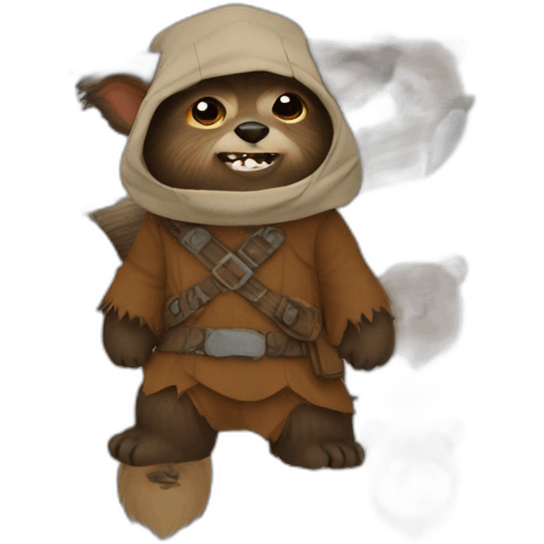 ewok on shark emoji