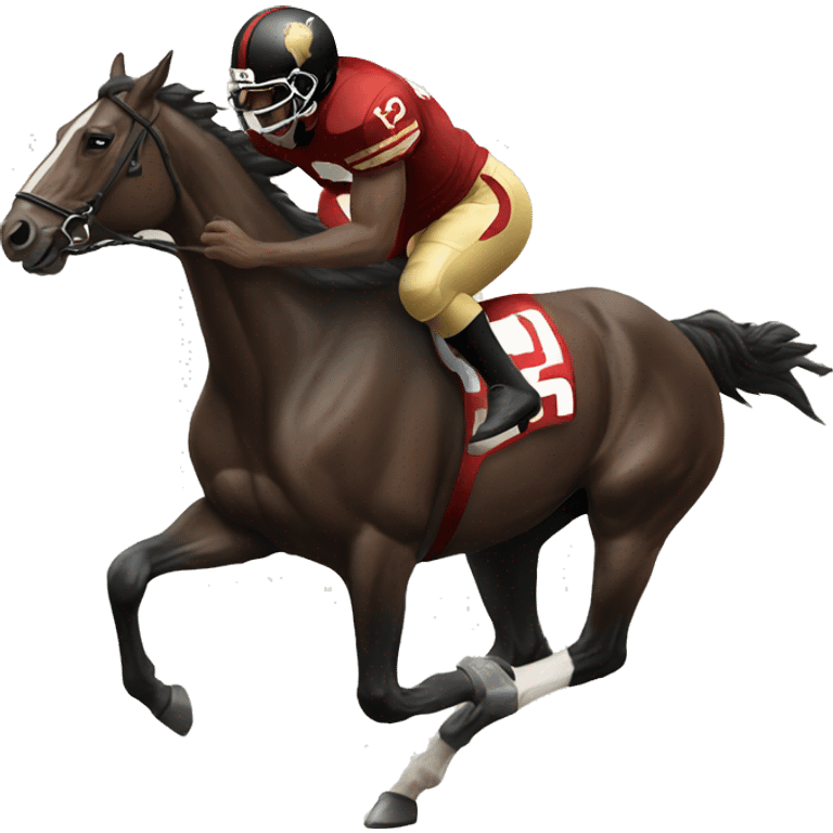 Horse winning fantasy football emoji