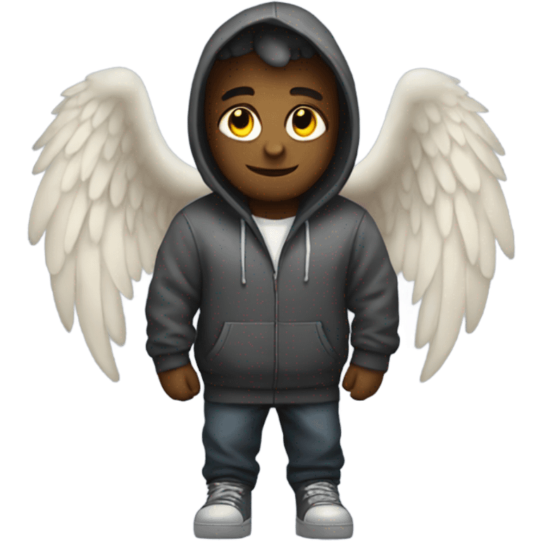 demon in hoodie with angel wings emoji