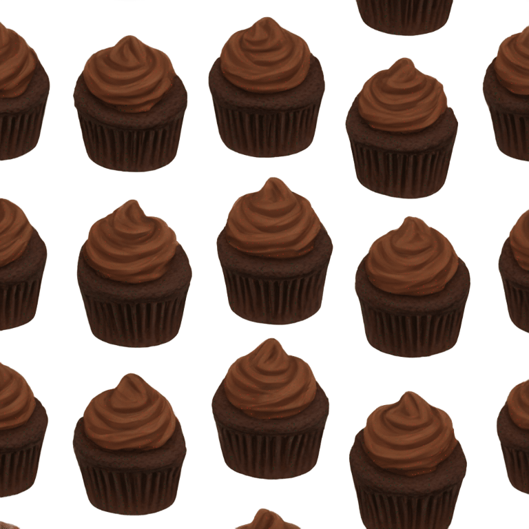 Chocolate brownie cupcake  emoji