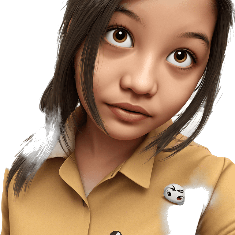 realistic portrait of girl emoji