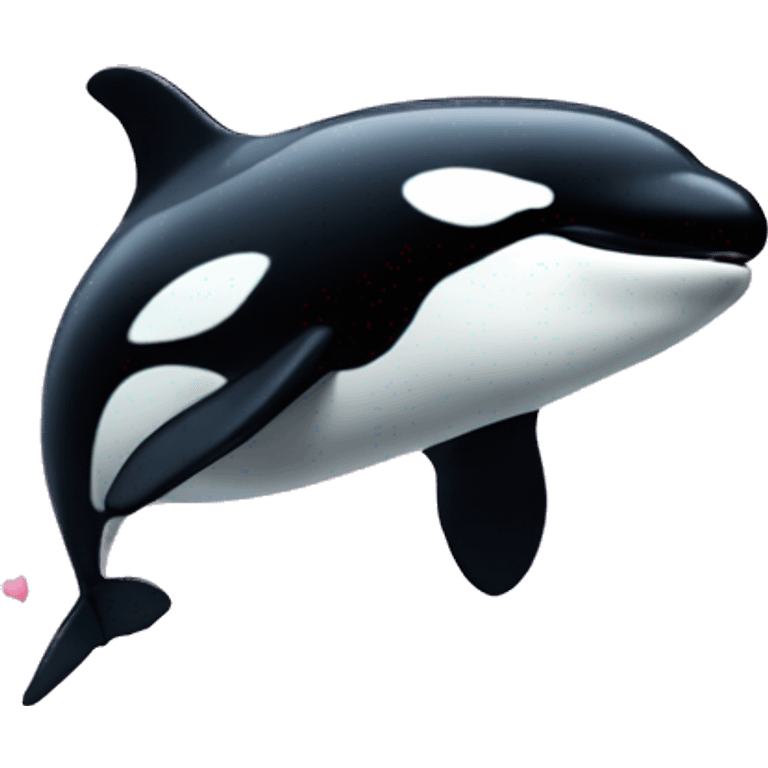 orca whale with hearts  emoji