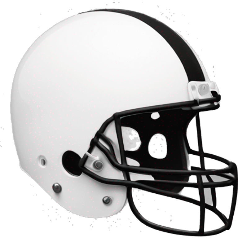  a black and white photo of a helmet emoji