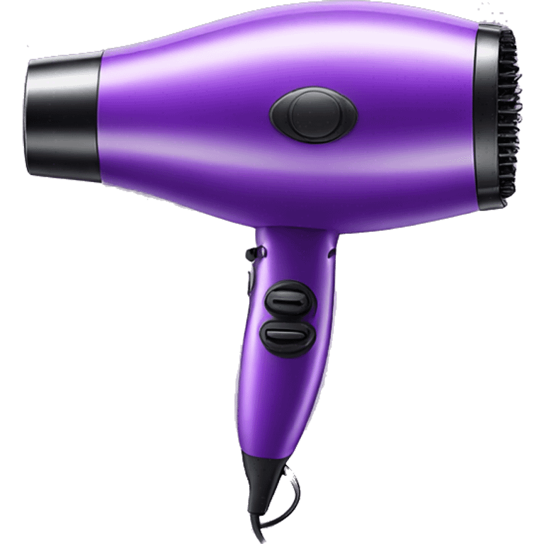 Realistic purple hair dryer isolated  emoji