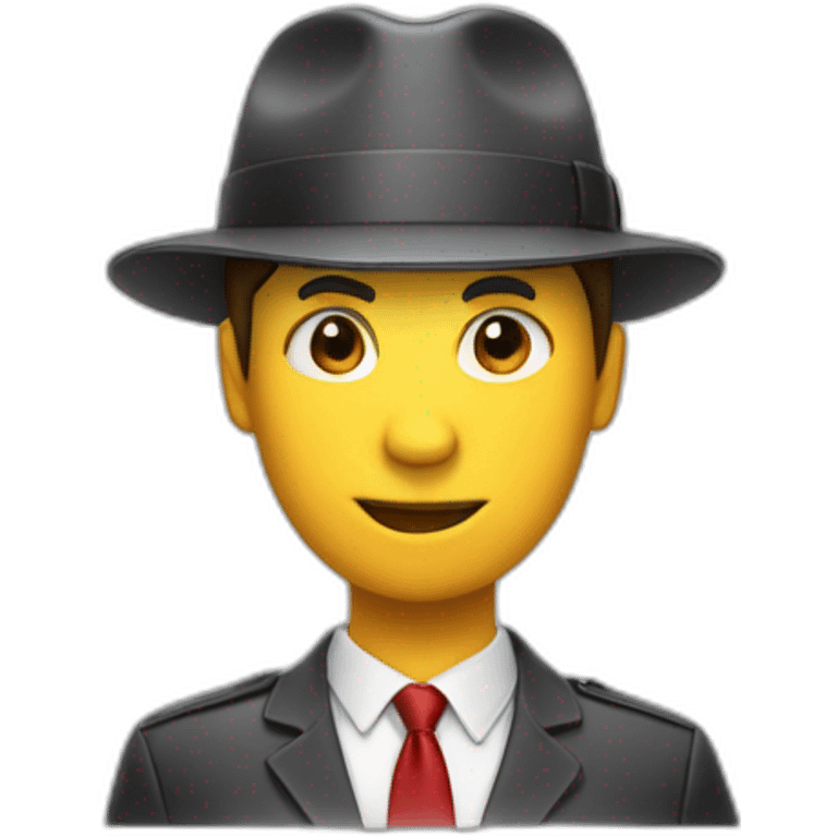 office worker in red hat that says warden emoji