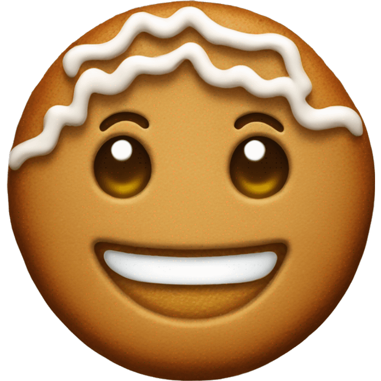 Gingerbread smiling emoji