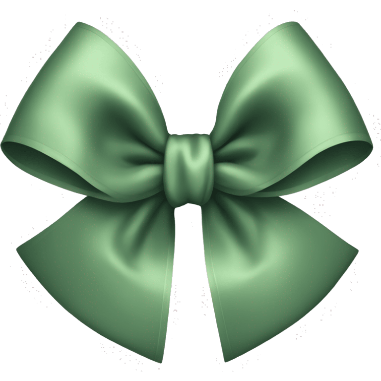 Sage green bow emoji