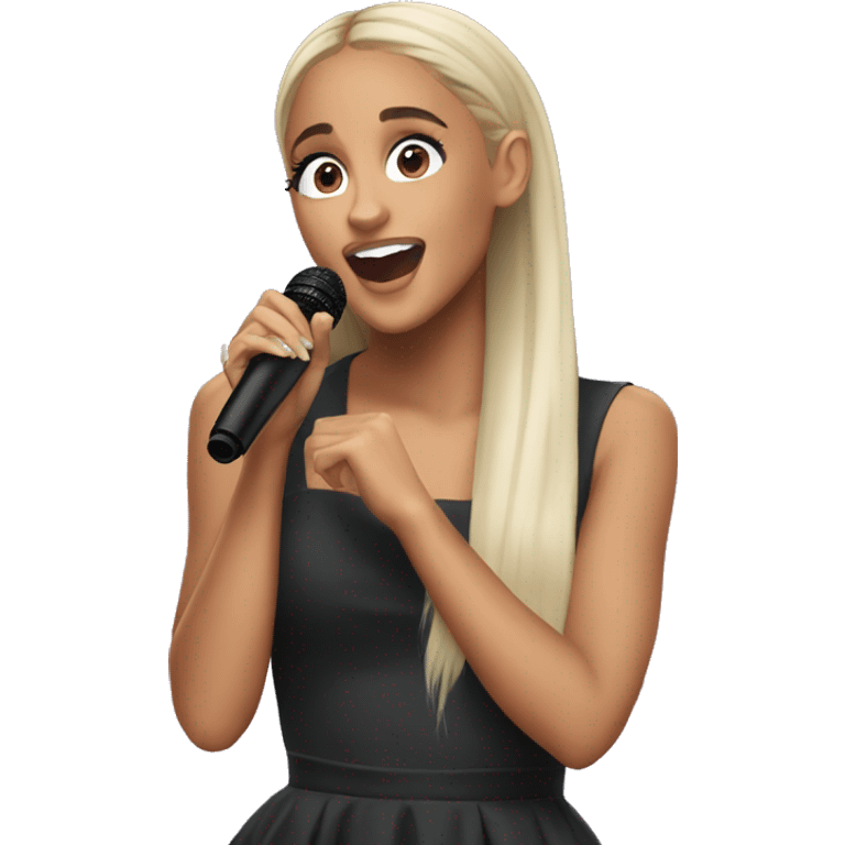 Ariana grande cantando  emoji