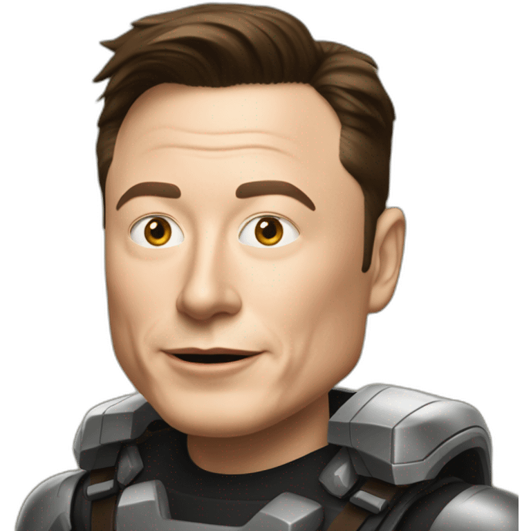 Elon musk with grok ai emoji