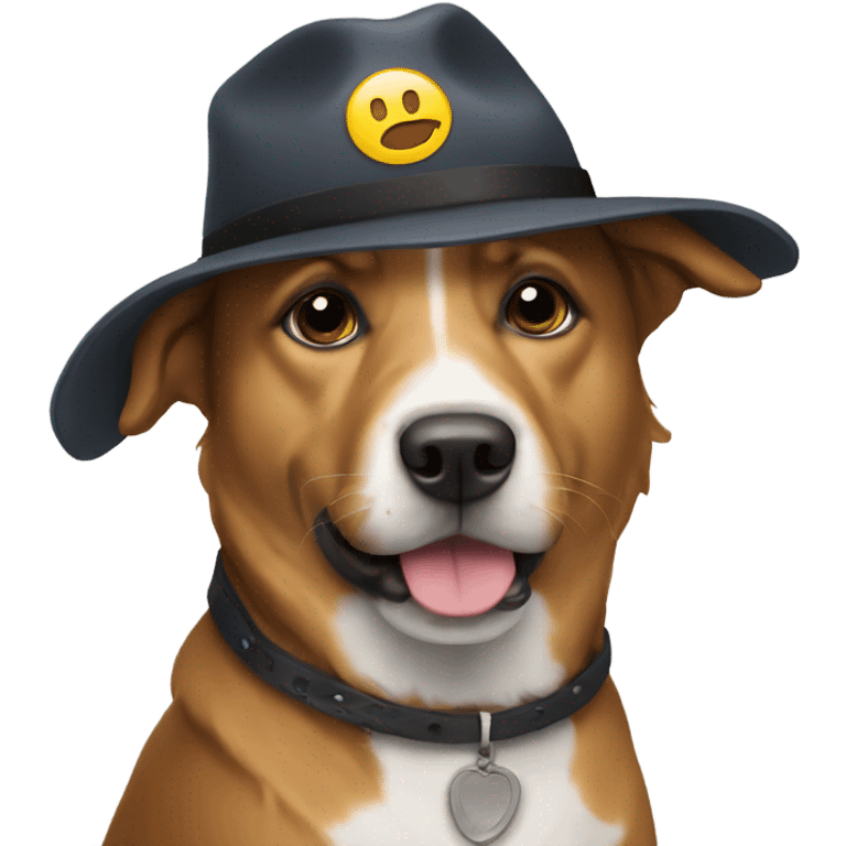 Dog with hat emoji