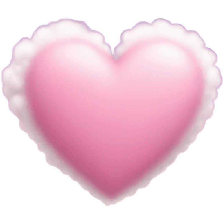 Pink heart with clouds emoji