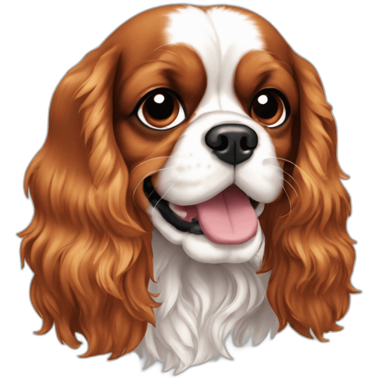 dog Cavalier King Charles Spaniel full body emoji