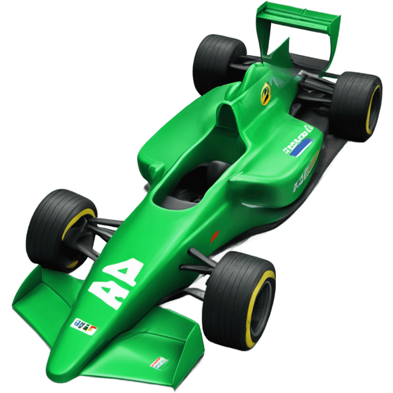 green formula one racecar emoji