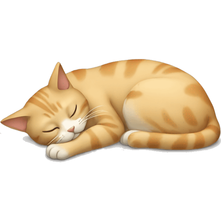 cat sleeping beige emoji