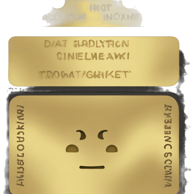 A blank golden cinema ticket  emoji