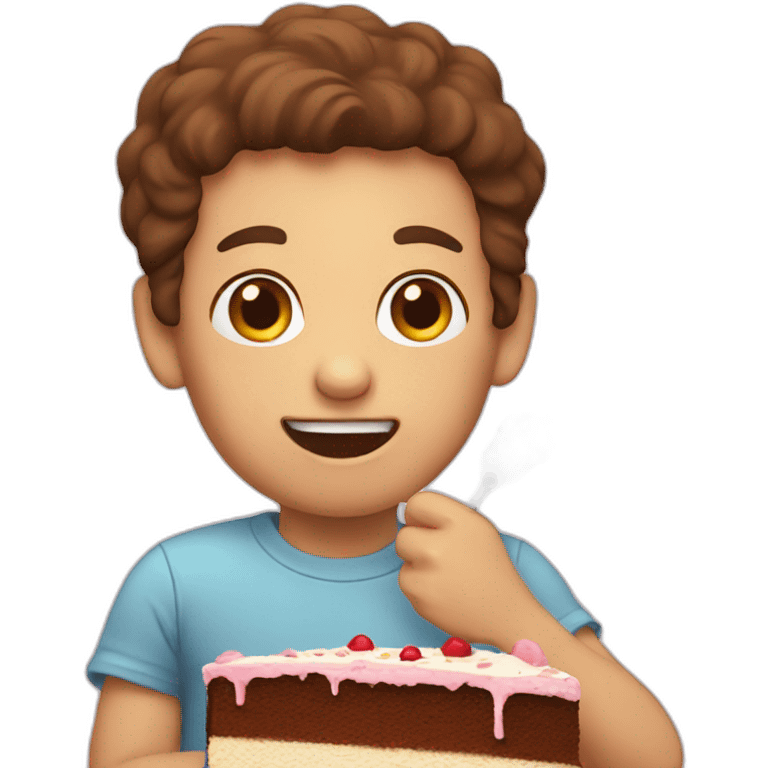 Eating cake emoji