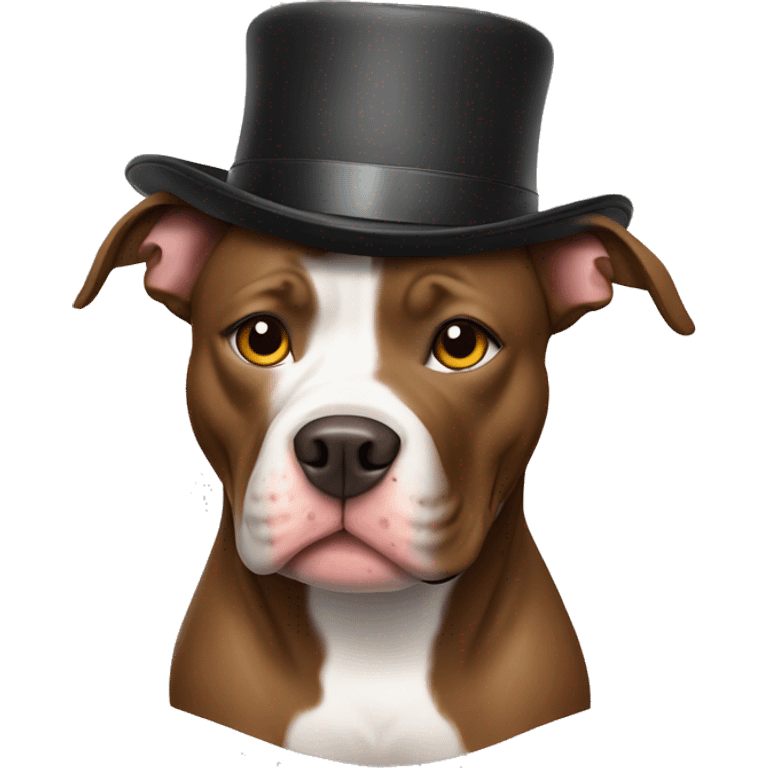 pitbull with a hat emoji