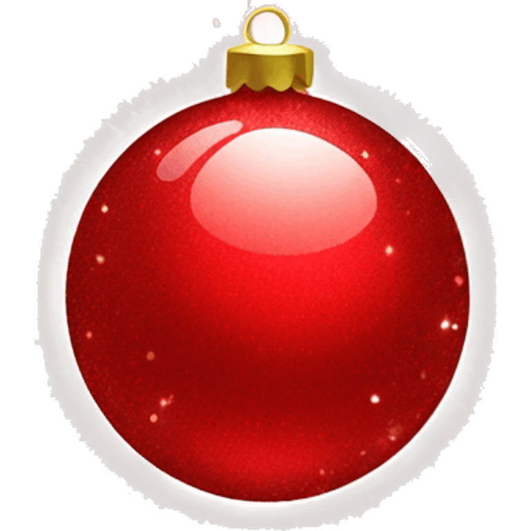 Christmas red ball with sparkling  emoji